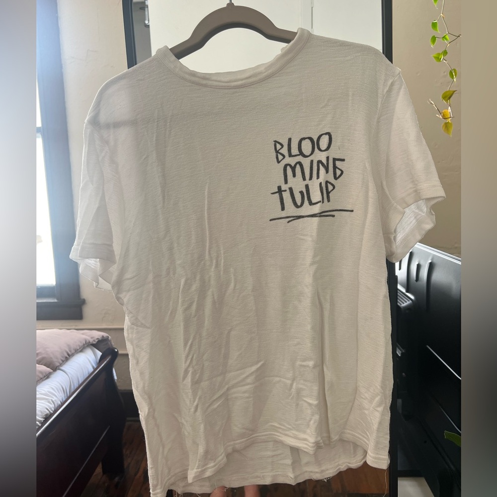 Zara ribbed tshirt “blooming tulips” design